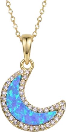 Rachel Glauber 14K Plated Cz Pendant Necklace