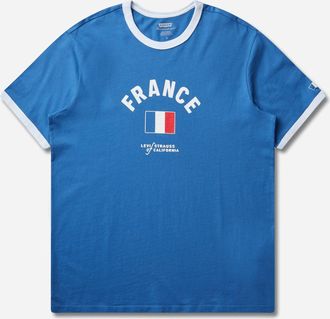 Levi's Men s France Ringer T-Shirt Blue
