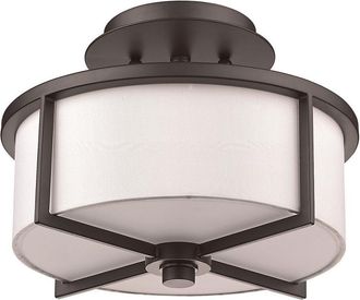 Livex Lighting Livex Wesley 2-Light Bronze Ceiling Mount