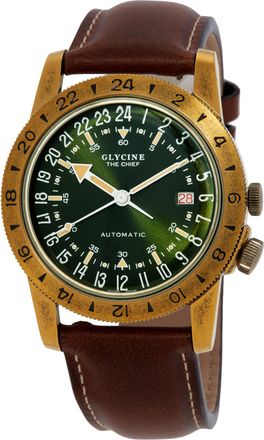 Glycine Airman Vintage The Chief Purist Automatic Green Dial Mens Watch GL0413