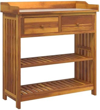 vidaXL Armario de Jardín con cajón con estante Marrón 93 x 41.5 x 98cm Vidaxl