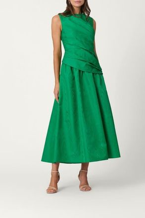Shoshanna Midnight Moire Gabrielle Dress in Vibrant Green at Nordstrom, Size 6