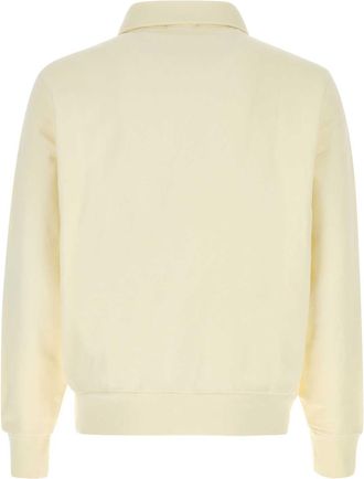 Polo Ralph Lauren Mens Half-Zip Cotton Sweatshirt Beige Sweater