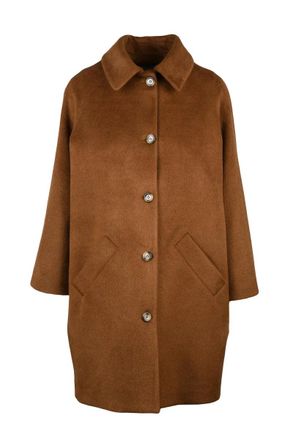 Guttha Brown Guttha Coat with Classic Collar