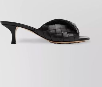 Bottega Veneta leather intrecciato mule sandals