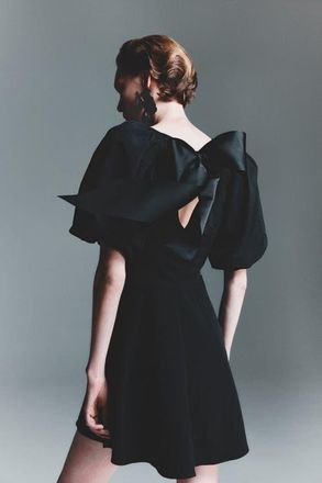 H&M Balloon-sleeved Dress in Black at Nordstrom, Size Xx-Small