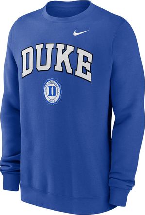 Nike Duke Blue Devils Arched Seal Nike Mens College Pullover Crew in Blue | NKPU03KDU-L8X