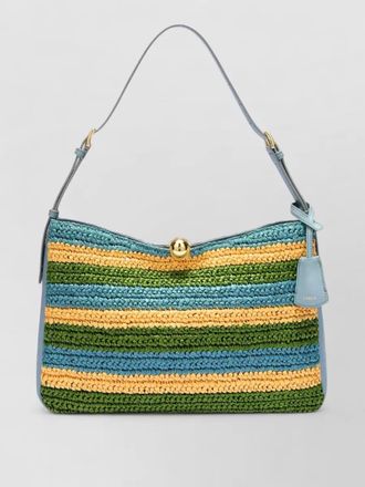 Furla sfera soft large shoulder bag striped