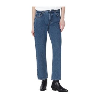 Anine Bing Straight Jeans, female, Blue, Size: W28 Kate Jean