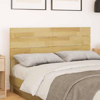 Berkfield Home Headboard 120 cm Solid Wood Oak in Light Brown