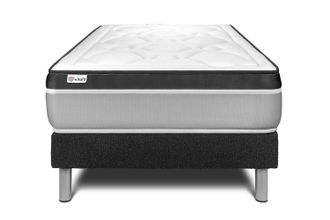 VITALIT Somier Negro + Colch&oacute;n Con Espuma Viscoel&aacute;stica 120 X 190