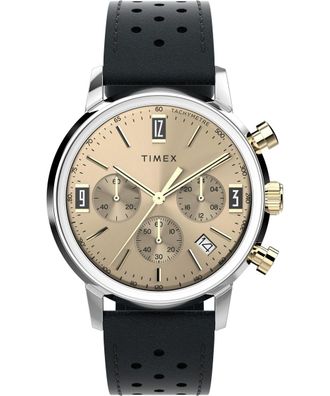 Timex Marlin Chrono Mens Brown Watch TW2W10000 Leather (archived) - One Size