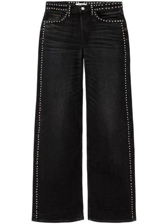 Re/Done Jeans verfraaid met studs - Zwart