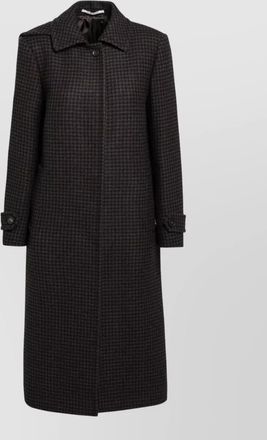 Tagliatore virgin wool houndstooth fitted jacket