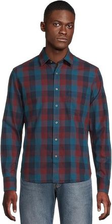 UNTUCKit Long Sleeve Heinrich Flannel Shirt Mens Clothing Blue : 2XL Regular Fit, Cotton/Flannel