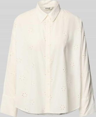 Only Boxy Fit Hemdbluse aus reiner Baumwolle Modell NEW LINA GRACE in Weiss, Gr&ouml;&szlig;e XS