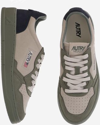 Autry Mens Sneakers Medalist Low Multicolour Suede Cow Leather Trainers