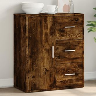 vidaXL Vidaxl - Aparador De Madera De Ingenier&iacute;a Roble Ahumado 60x31x70 Cm