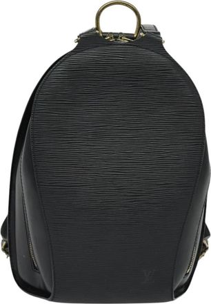 Louis Vuitton Mabillon Backpack Epi Leather Black Leather Backpack Bag (Pre-Owned)
