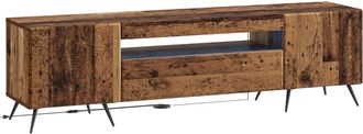 vidaXL Mueble De Tv Led Madera Envejecida Madera De Ingenier&iacute;a Vidaxl