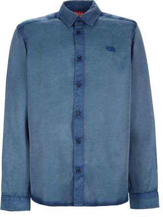 Diesel Blue Regular Solid Shirt