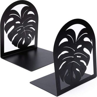 OEM Juego De 2 Sujetalibros, Sujetalibros Decorativos De Hierro En Forma De L, Antideslizantes Y Resistentes A La Corrosi&oacute;n, 18 X 15,2 X 12,7 Cm