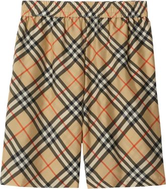Burberry Vintage Check silk shorts - men - Silk - S - Neutrals
