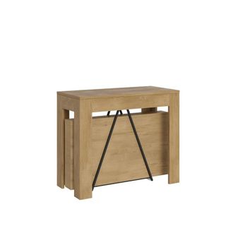 Itamoby Consola extensible 90x42/302 cm efecto madera roble natural