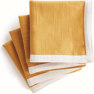 Napa Home & Garden Jase Cocktail Napkins Set Of 4 in Yellow at Nordstrom