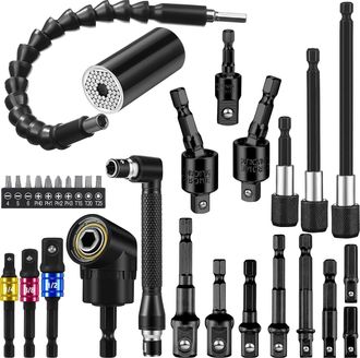 OEM 31 Extensiones Flexibles Para Taladro, Con Adaptadores Y Extensi&oacute;n Magn&eacute;tica