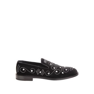 Moschino Loafers, female, Black, Size: 11 US Slip On Oxford