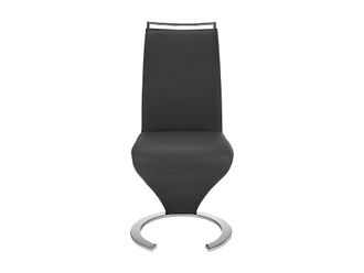 VENTE-UNIQUE.COM Set de 2 sillas piel sint&eacute;tica negro