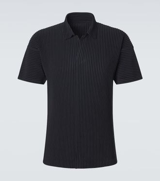Homme Pliss&eacute; Issey Miyake Homme Pliss&eacute; Issey Miyake Basics pleated polo shirt