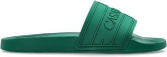 Casablanca Schoenen, Heren, Groen, 42 EU, Logo Pool Slides