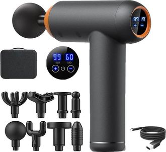 OEM Pistola De Fascia, Herramienta Port&aacute;til Para Relajaci&oacute;n Muscular, Ajustes De Velocidad Regulables, 99 Niveles De Intensidad, Carga Tipo C