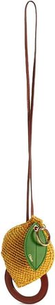 Chlo&eacute; Accessoires, Dames, Veelkleurig, ONE Size, Leer, Lemon Raffia Bag Charm