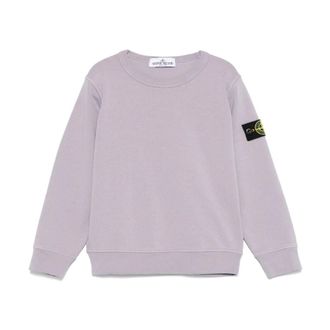 Stone Island Crewneck Sweatshirt - male - Stone Island - Kids Sweatshirts - Purple - 8 Y - Kids