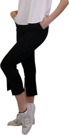 Papillon Split Hem Pants In Black