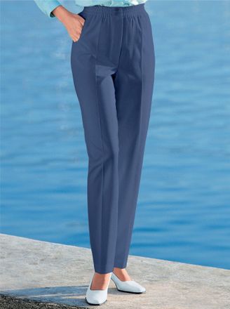 Come On Schlupfhose COME ON, Damen, Gr. 195, Extrakurzgr&ouml;ssen, blau, 62% Polyester, 36% Viskose, 2% Elasthan, unifarben, lang, Hosen Schlupfhose