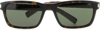 Saint Laurent Darkhavana&crystalsilvergrey Exterior: Acetate Occhiali Da Sole Sunglasses