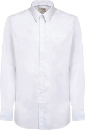 Guess Sunset Shirt - Heren - Zakelijke Overhemden - Wit - XL - Katoen - Overhemden