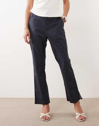 WeWoreWhat Pantaloni blu navy con bottoni sul davanti