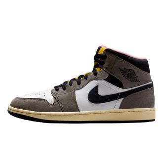 Nike Air Jordan 1 Mid SE White / Oil Grey - Cave Stone HQ2011-100 Mens