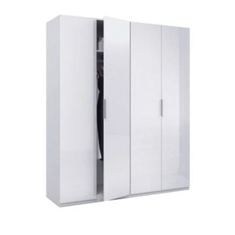 No Brand Armario Low Cost 4 Puertas Blanco Brillo 180cm (ancho) X 200cm (alto)