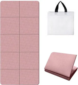 OEM Esterilla De Yoga, Esterilla De Ejercicio Plegable Y Acolchada, Esterilla De Fitness Antideslizante Y Amortiguadora, 185 Cm X 90 Cm, Morada