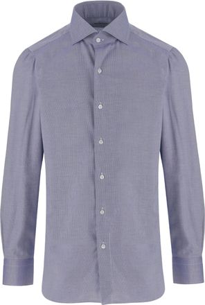 Finamore Refined Long-Sleeved Cotton Shirt With Classic Collar
