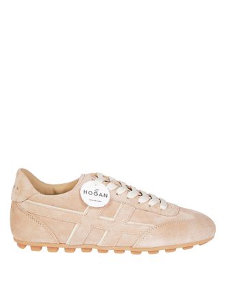 Hogan Soft Suede Sneakers with Lace-Up Design