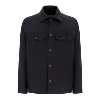 Corneliani Giacca in lana tecnica stretch - - Jackets - Uomo - Blu - M