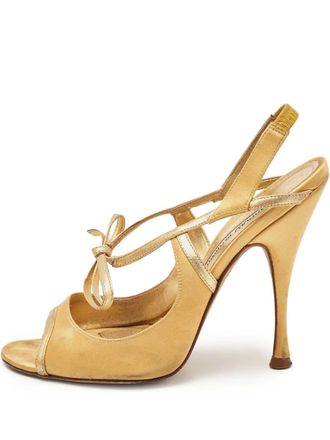 Manolo Blahnik pre-owned 115mm strappy sandals - Gold