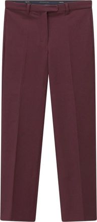 Max Mara Epoca Broek - Dames - Straight fit broeken - Rood - 2XL - Katoen - Broeken